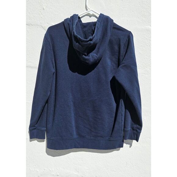 Vans Boys Hoodie Large Navy Blue Off The Wall Logo Pullover Sweatshirt Checker - Picture 5 of 8